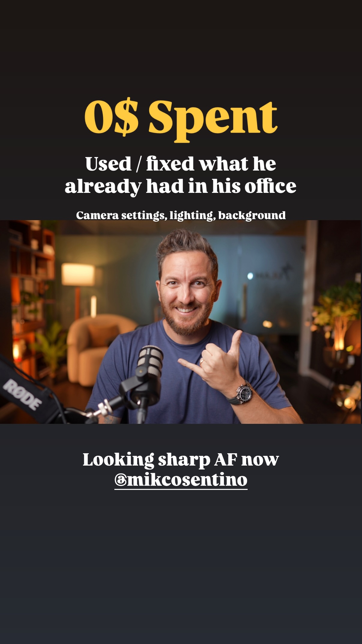 Testimonial from @mikcosentino